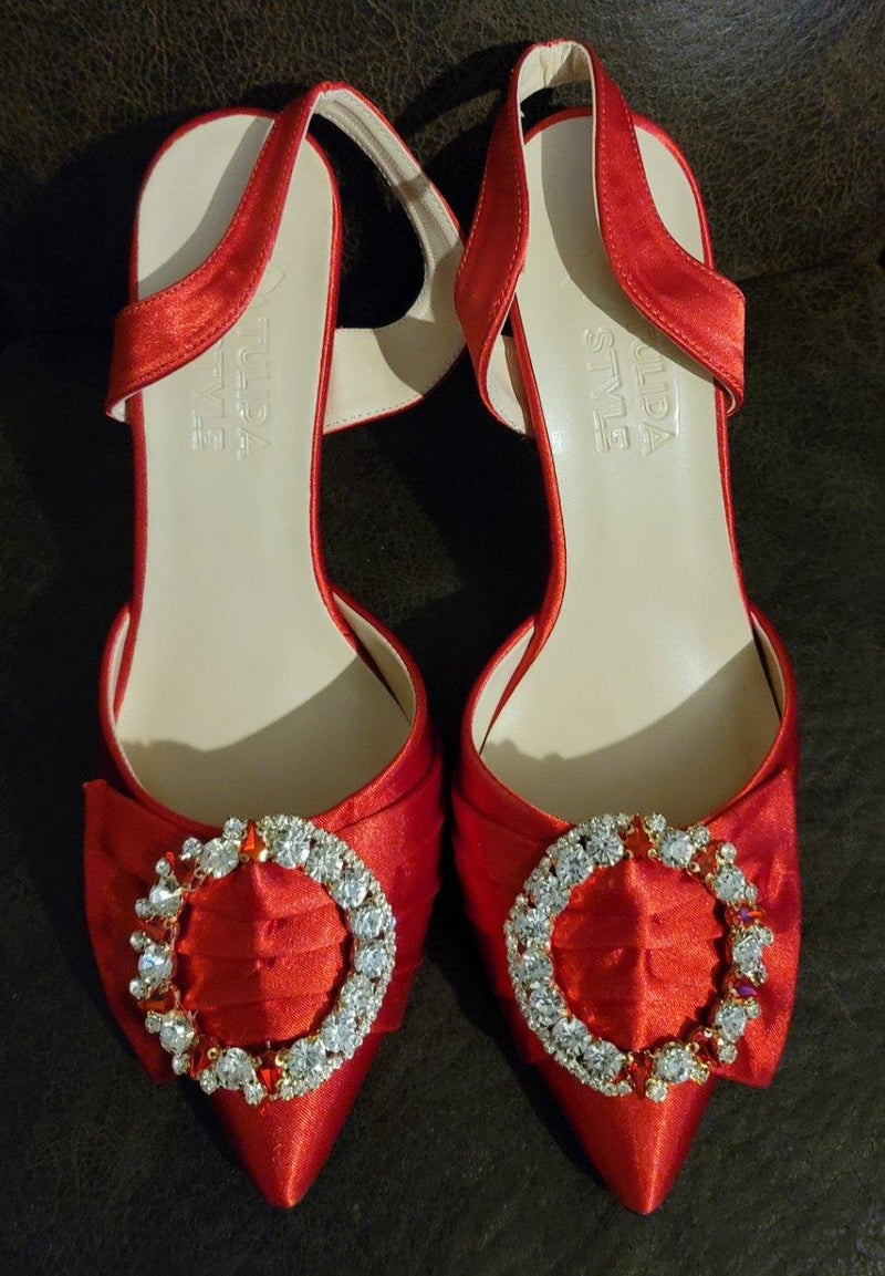 CLASSY RED MATCHING SHOE SET - Blessed_PTA_Collections