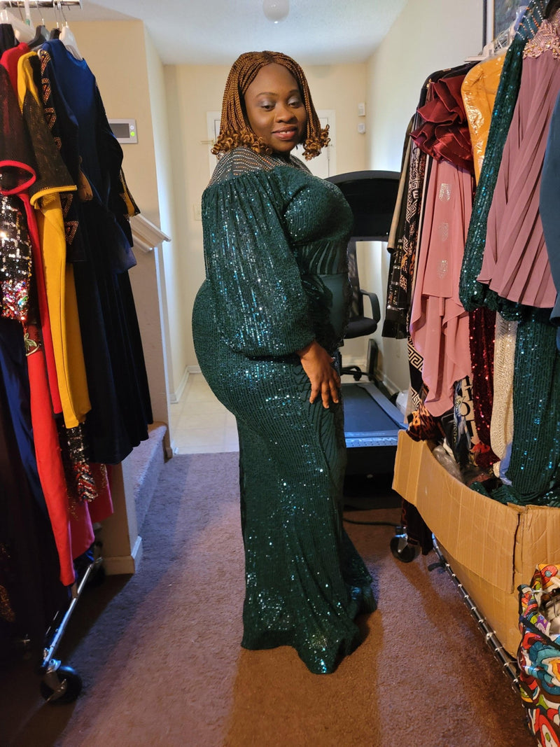 Green dress for owanbe - Blessed_PTA_Collections