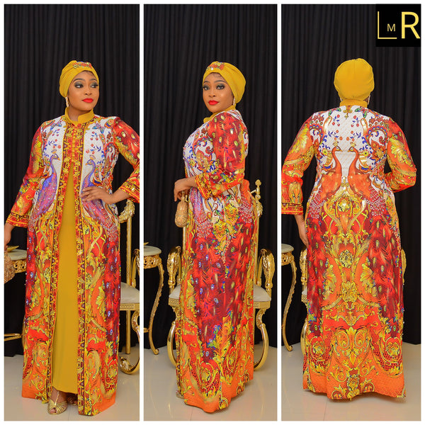 Beautiful 2pc dress with turban - Blessed_PTA_Collections