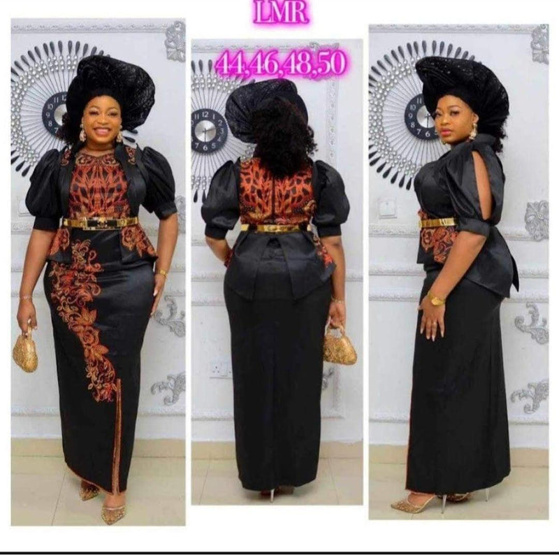 Dress to behold in black & purple - Blessed_PTA_Collections