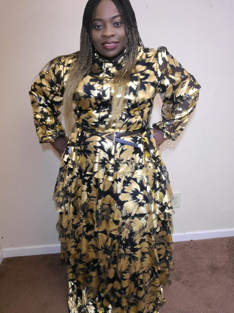 High quality gold & black dress for me - Blessed_PTA_Collections