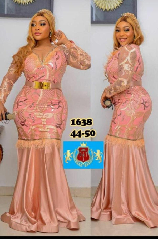 Long sleeve designer dress - Blessed_PTA_Collections
