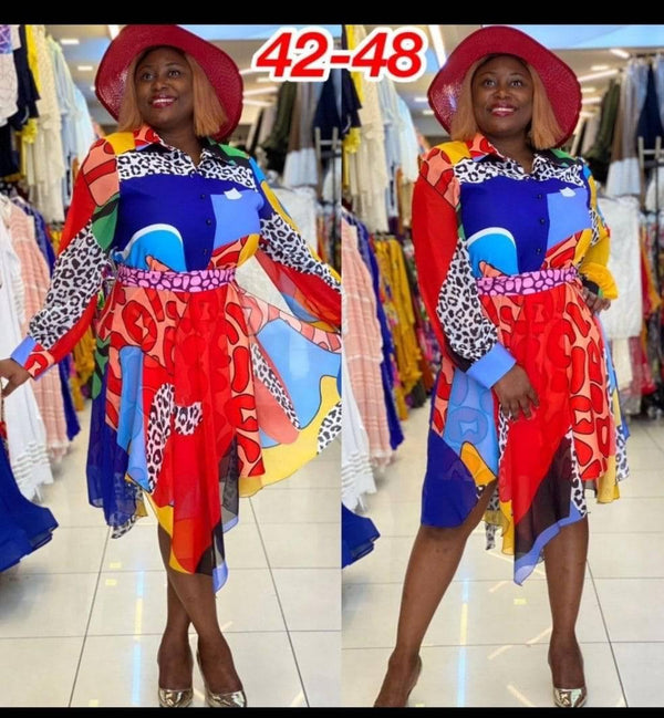 PTA COLORFUL WRAP DRESS - Blessed_PTA_Collections